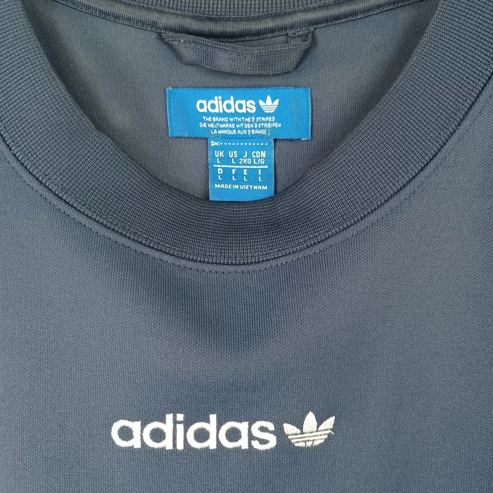 Adidas TNT Tape‎ Crew Sweatshirt Blue Mens Size Large Logo Trefoil